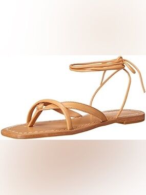 Loeffler Randall Lilla Wrap Sandal – Honey/Beige, Size 8.5